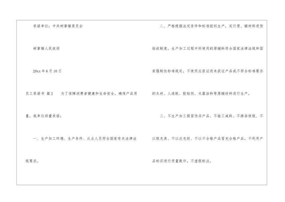 实用的员工承诺书合集八篇_第3页