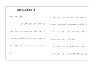 实用的员工自我鉴定4篇
