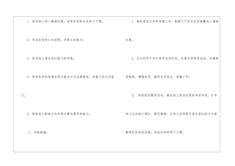 实用的学前班工作计划3篇_第3页