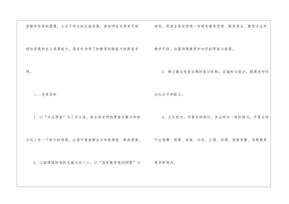 实用的学校的培训工作计划集合五篇_第2页