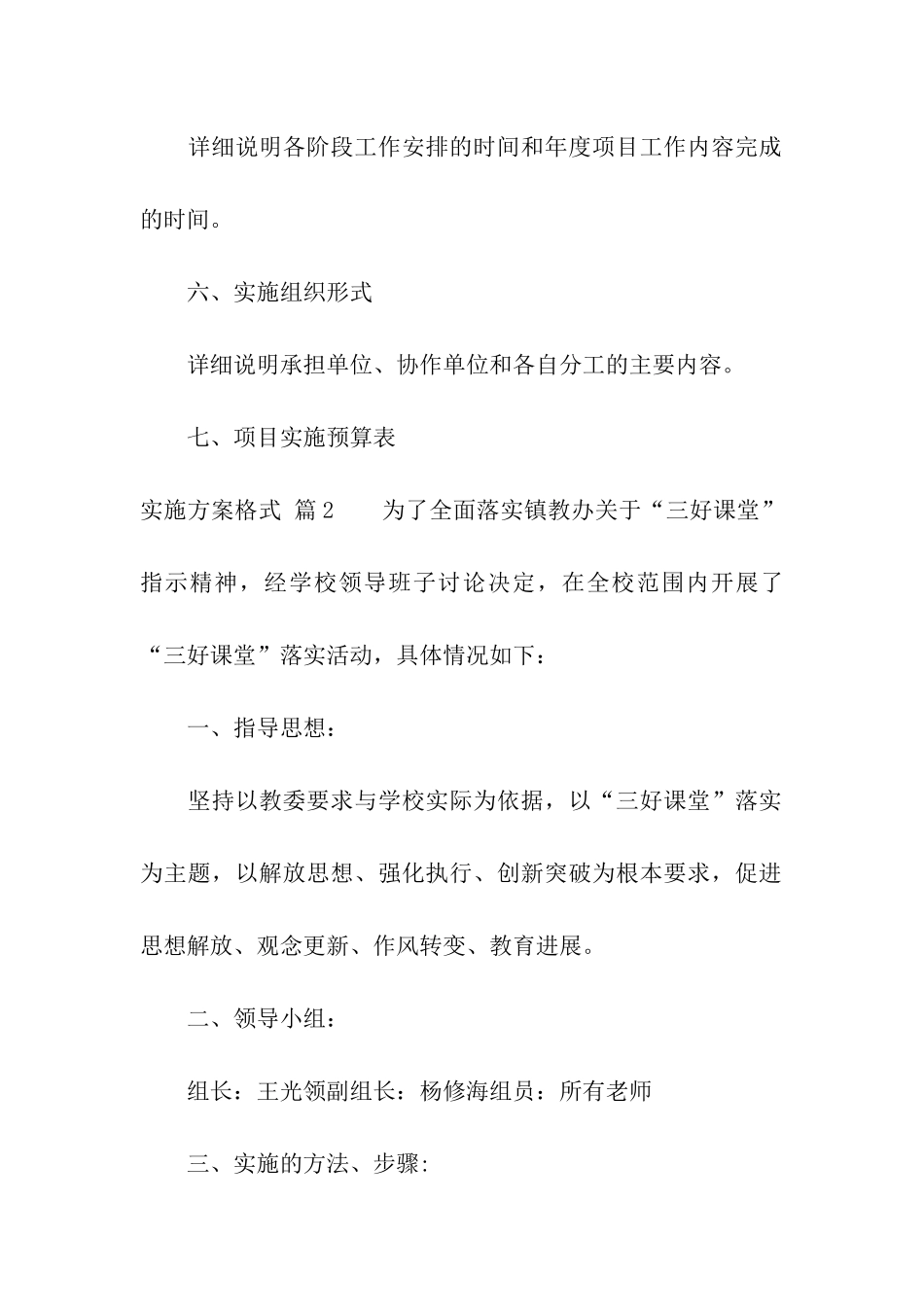实用的实施方案格式3篇_第2页