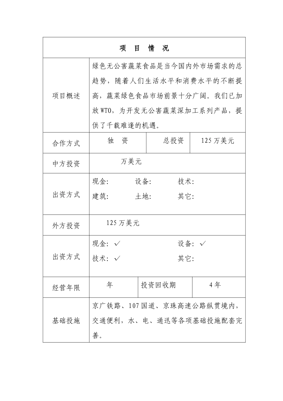 项目登记表范本_第2页