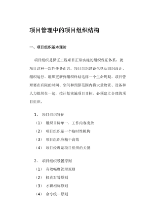 项目管理中的项目组织结构(1)