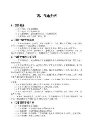 项目代建大纲
