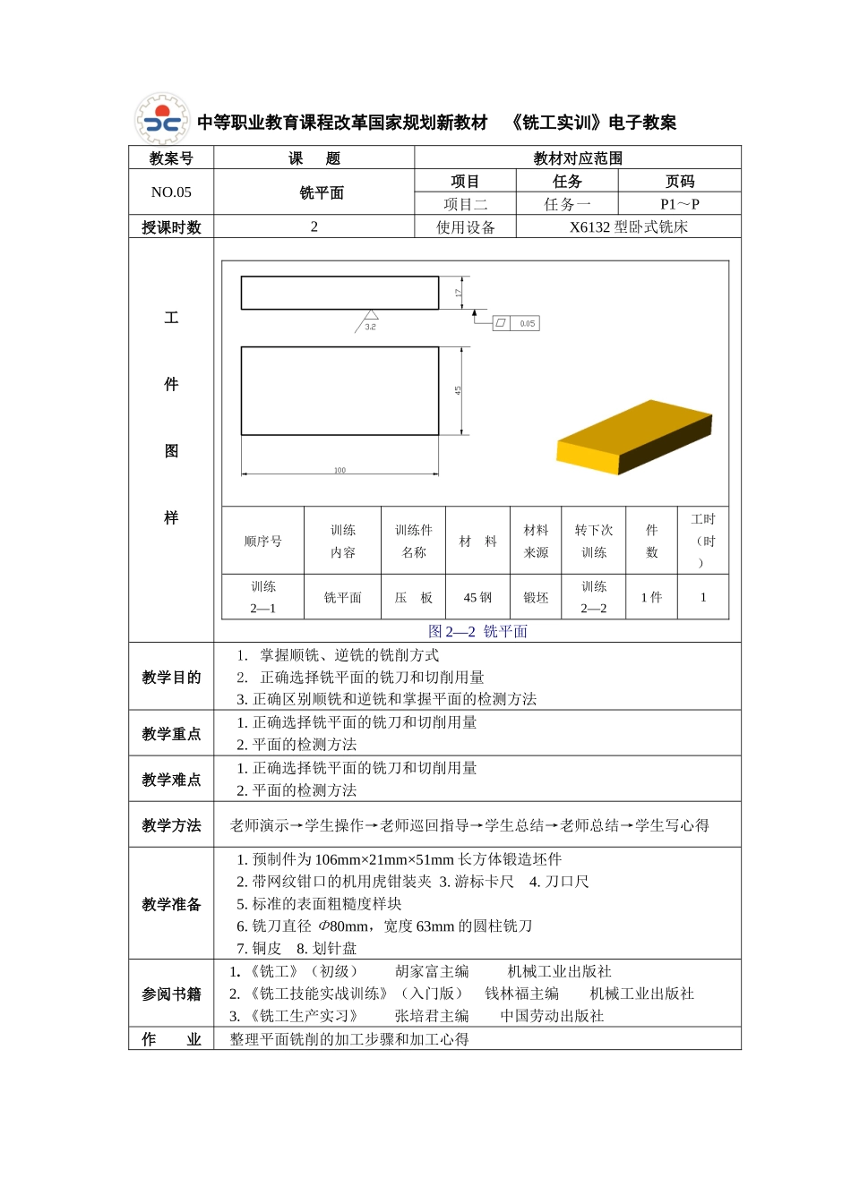 项目二铣工工艺_第1页