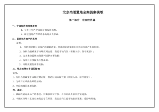 项目全案大纲模版(终稿)4-6
