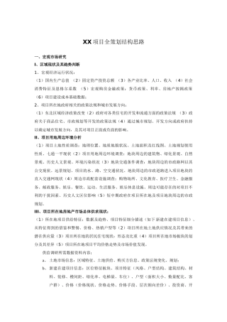 项目全策划结构思路