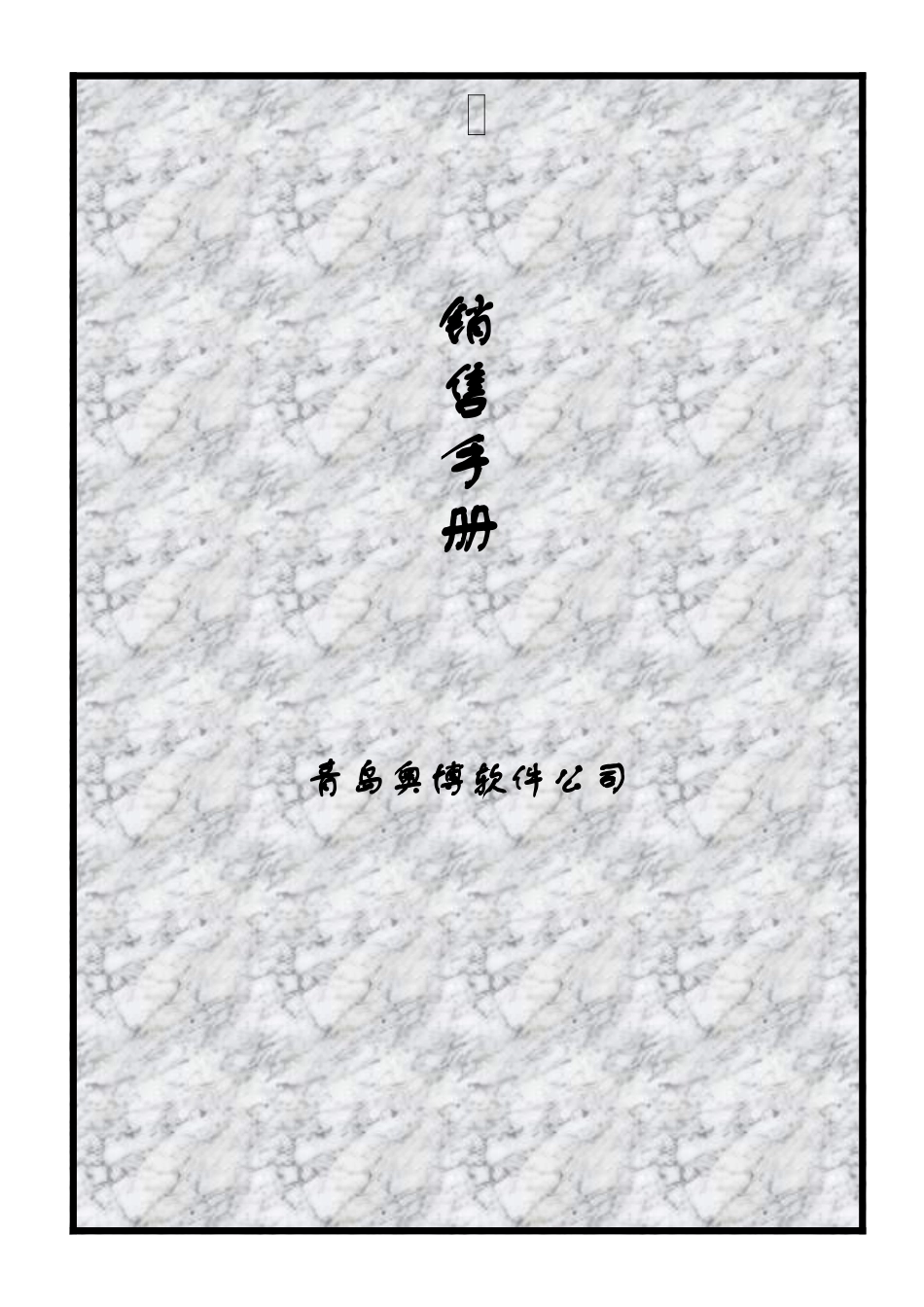 青岛奥博软件公司营销手册_第1页