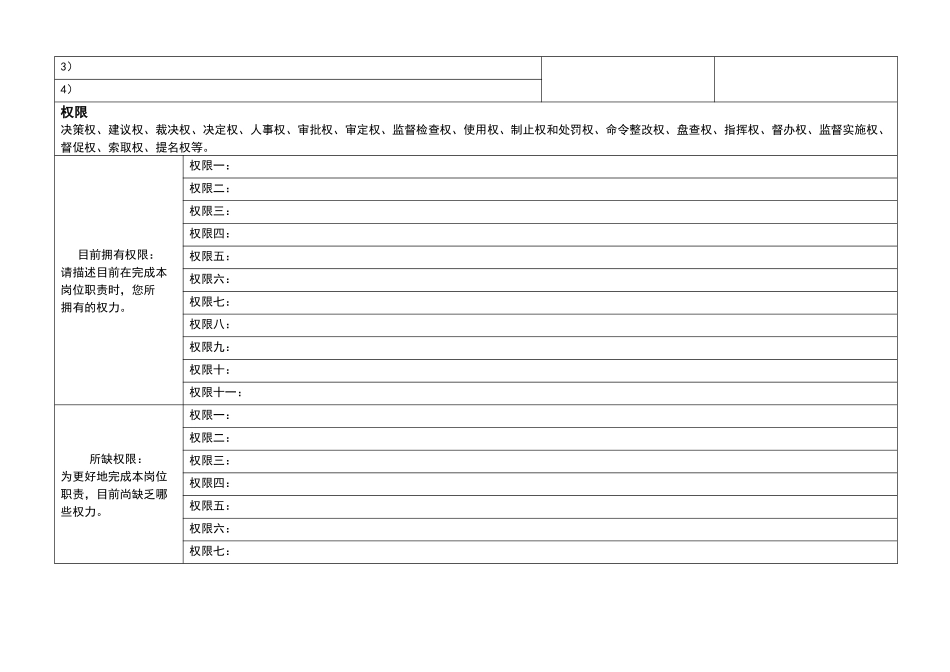 青海网通人力资源职位分析问卷_第3页