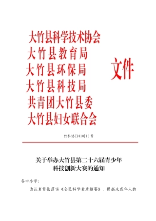 青少年科技创新大赛