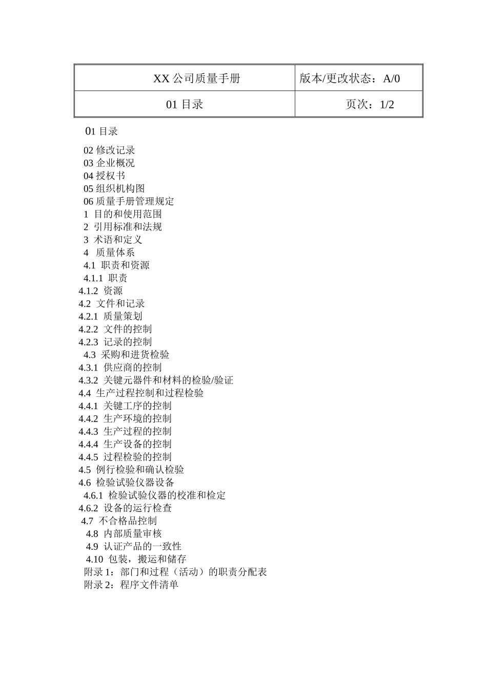需进行强制性产品认证企业的质量手册_第2页