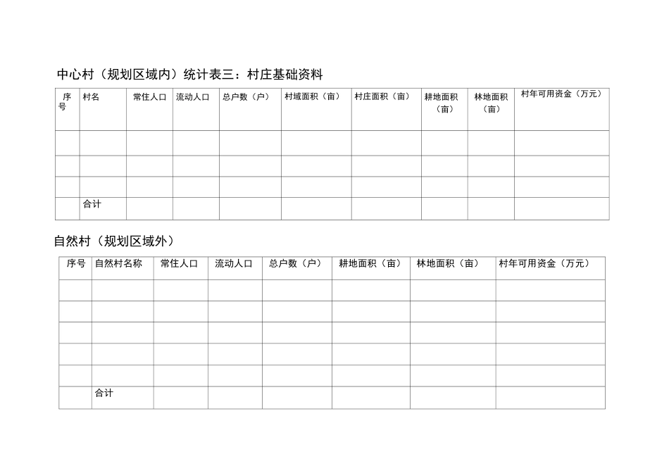 村庄规划基础资料收集表_第2页