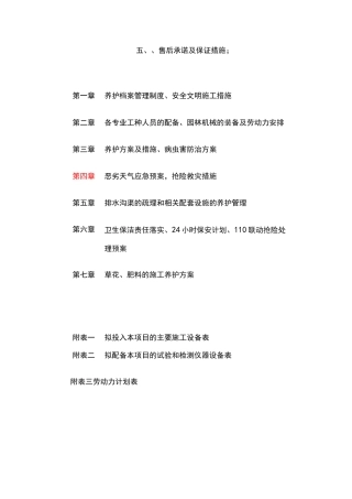 售后承诺及保证措施
