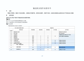输送机安装作业指导书