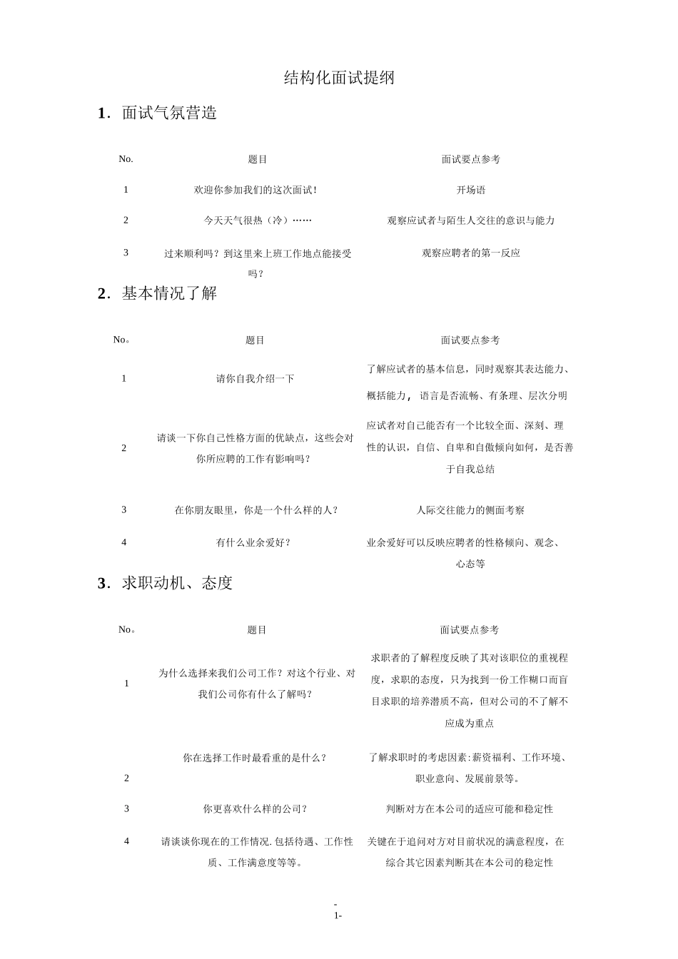 结构化面试题大全_第1页