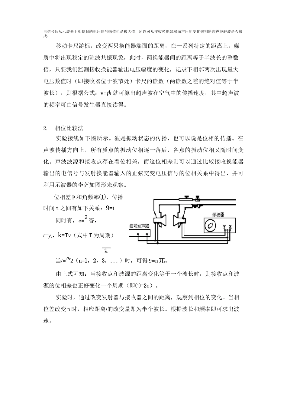 声速测量实验报告_第2页
