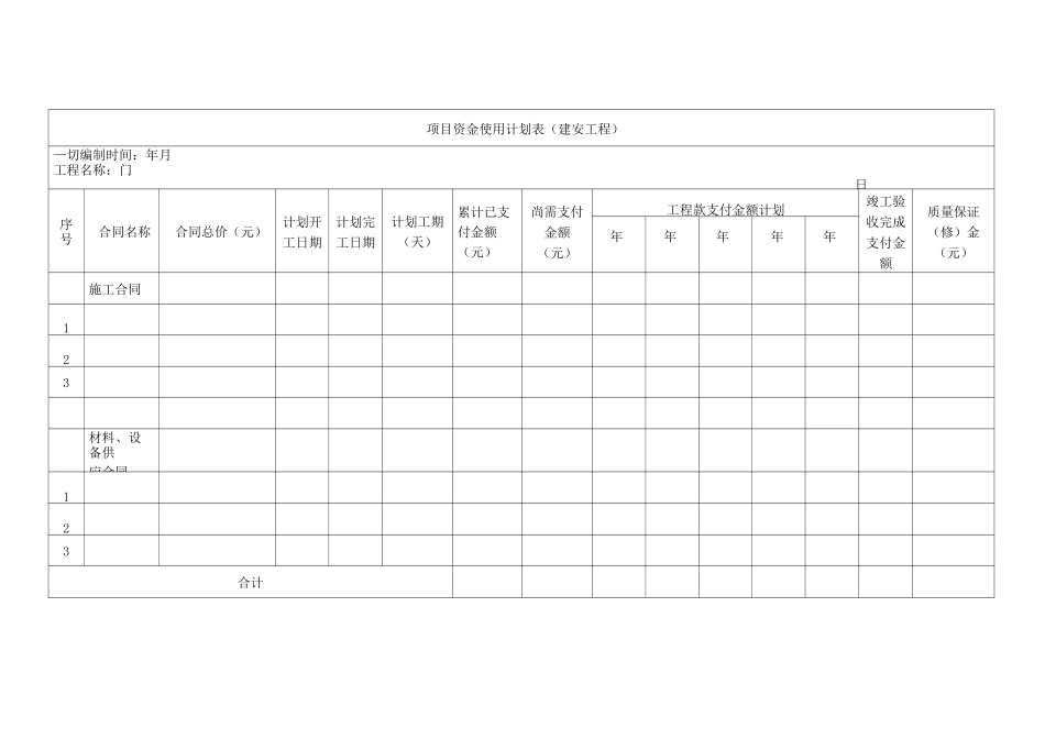 项目全过程造价咨询使用表_第1页