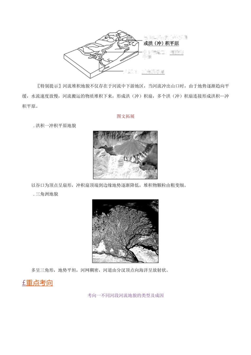 高考地理考点练习河流侵蚀地貌与堆积地貌_第2页