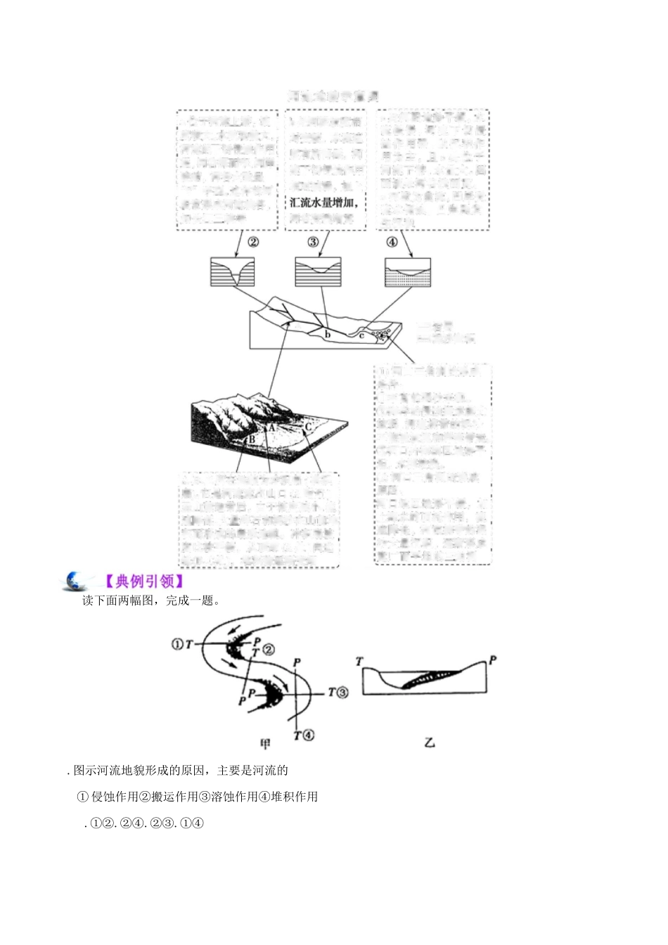 高考地理考点练习河流侵蚀地貌与堆积地貌_第3页