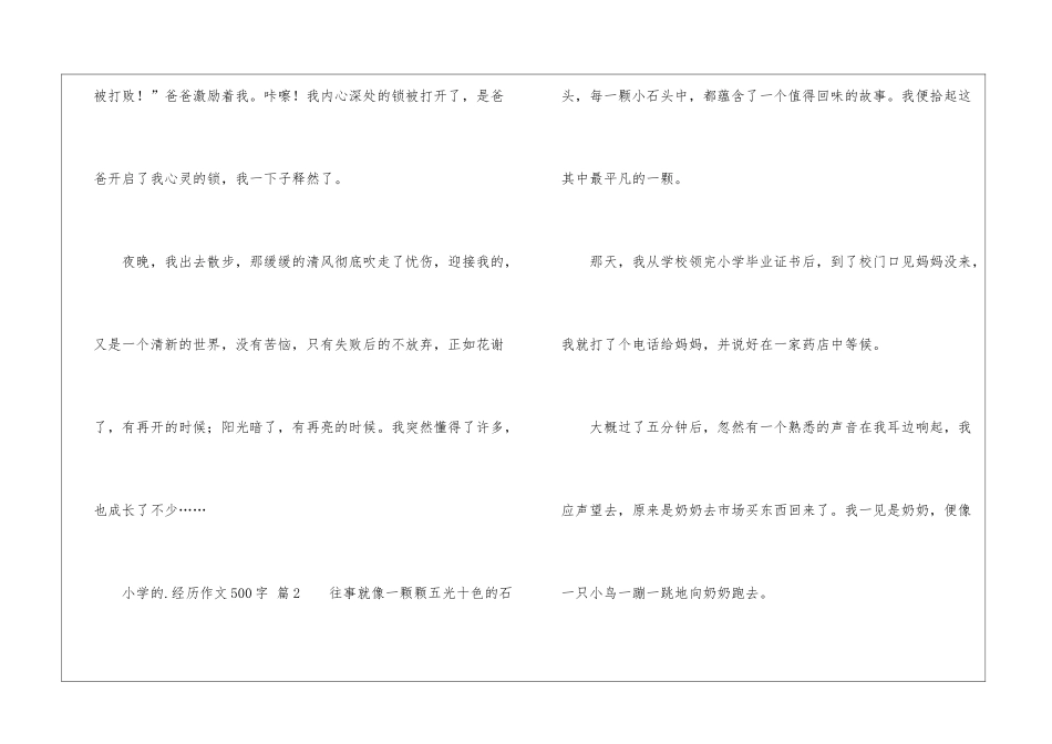 实用的小学的经历作文500字汇编5篇_第3页