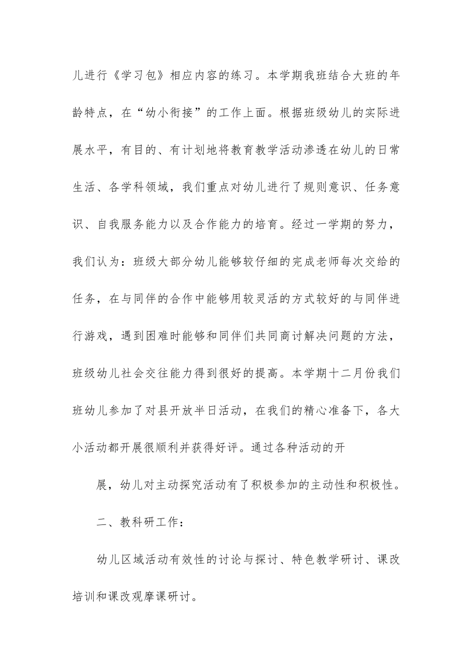 实用的幼儿大班教学总结3篇_第3页