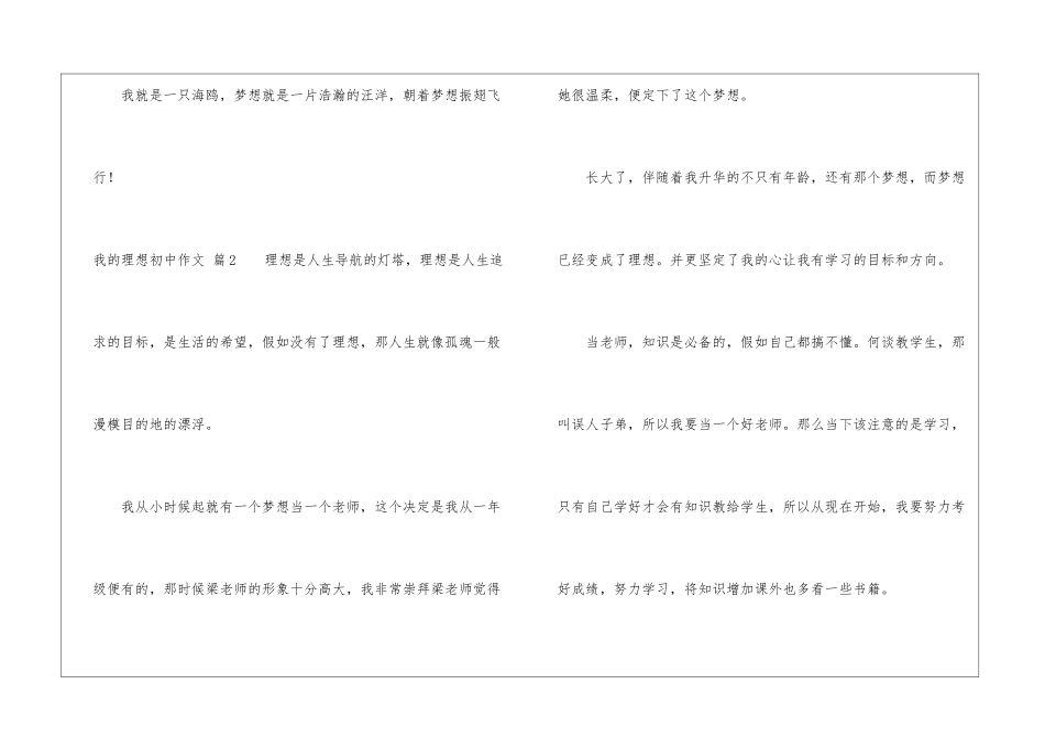 实用的我的理想初中作文汇总10篇_第3页