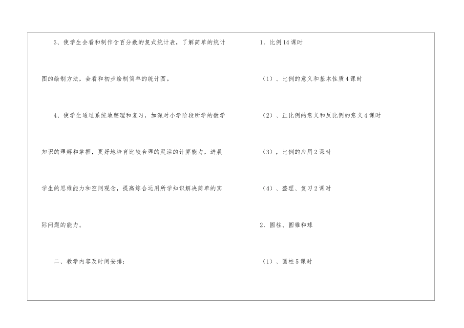 实用的数学教学计划汇总十篇_第2页