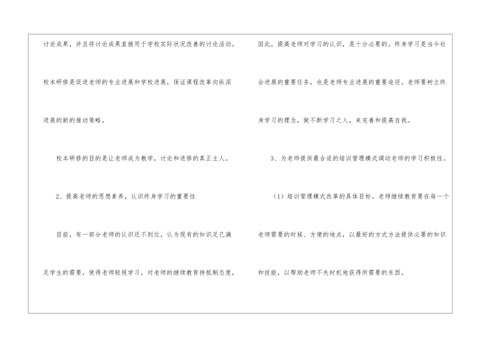 实用的校本培训心得体会集锦六篇_第2页