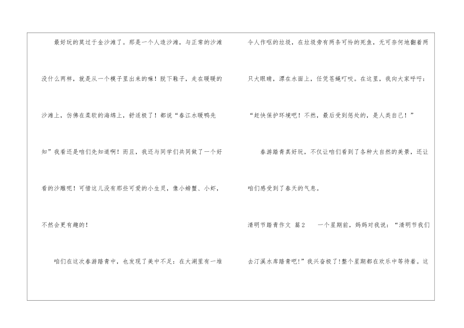 实用的清明节踏青作文集锦六篇_第3页