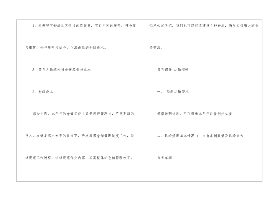 实用的物流部工作计划3篇_第3页