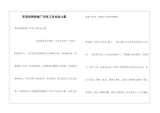 实用的网络推广年终工作总结4篇