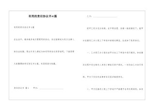 实用的责任协议书4篇