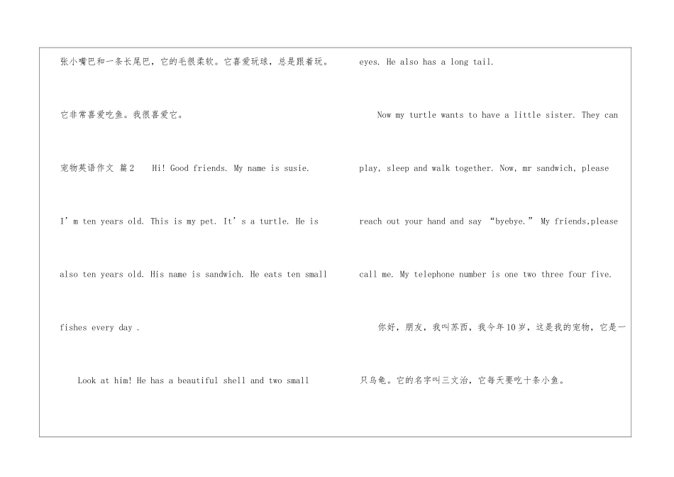 宠物英语作文6篇_第2页
