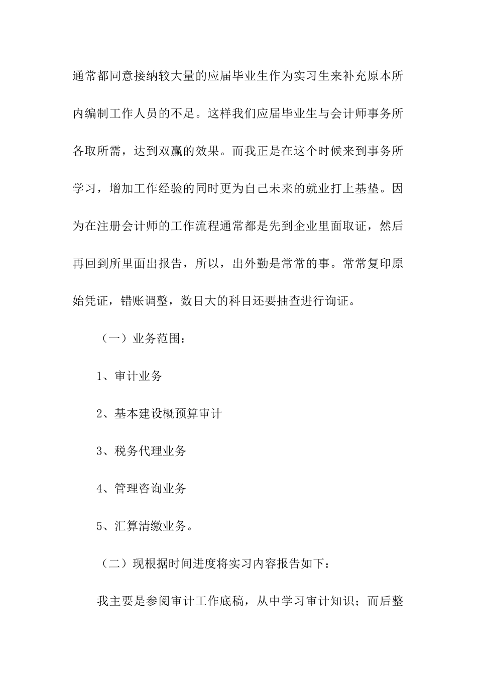 审计助理的实习报告五篇_第2页