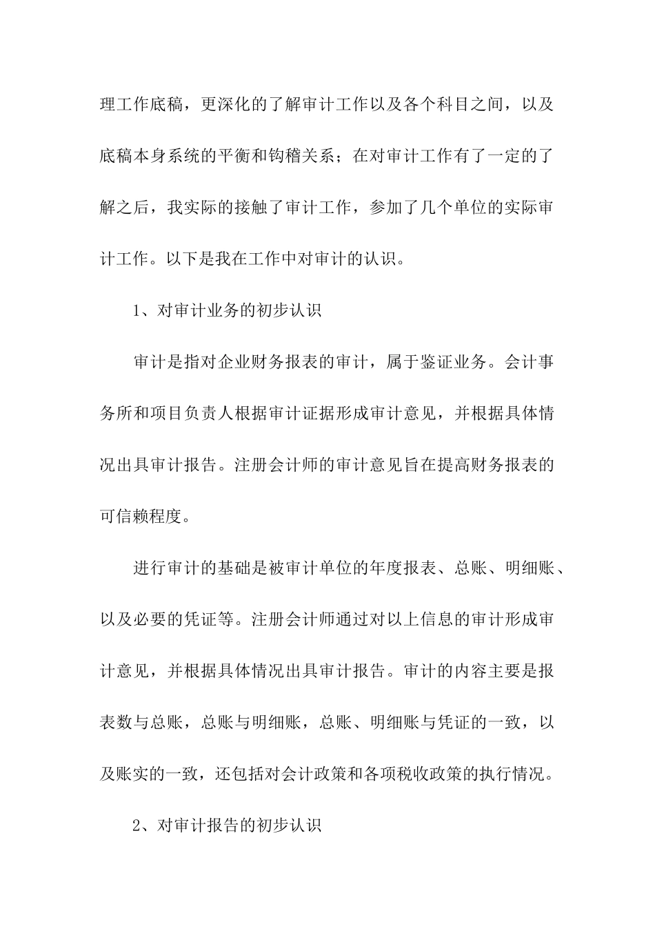 审计助理的实习报告五篇_第3页