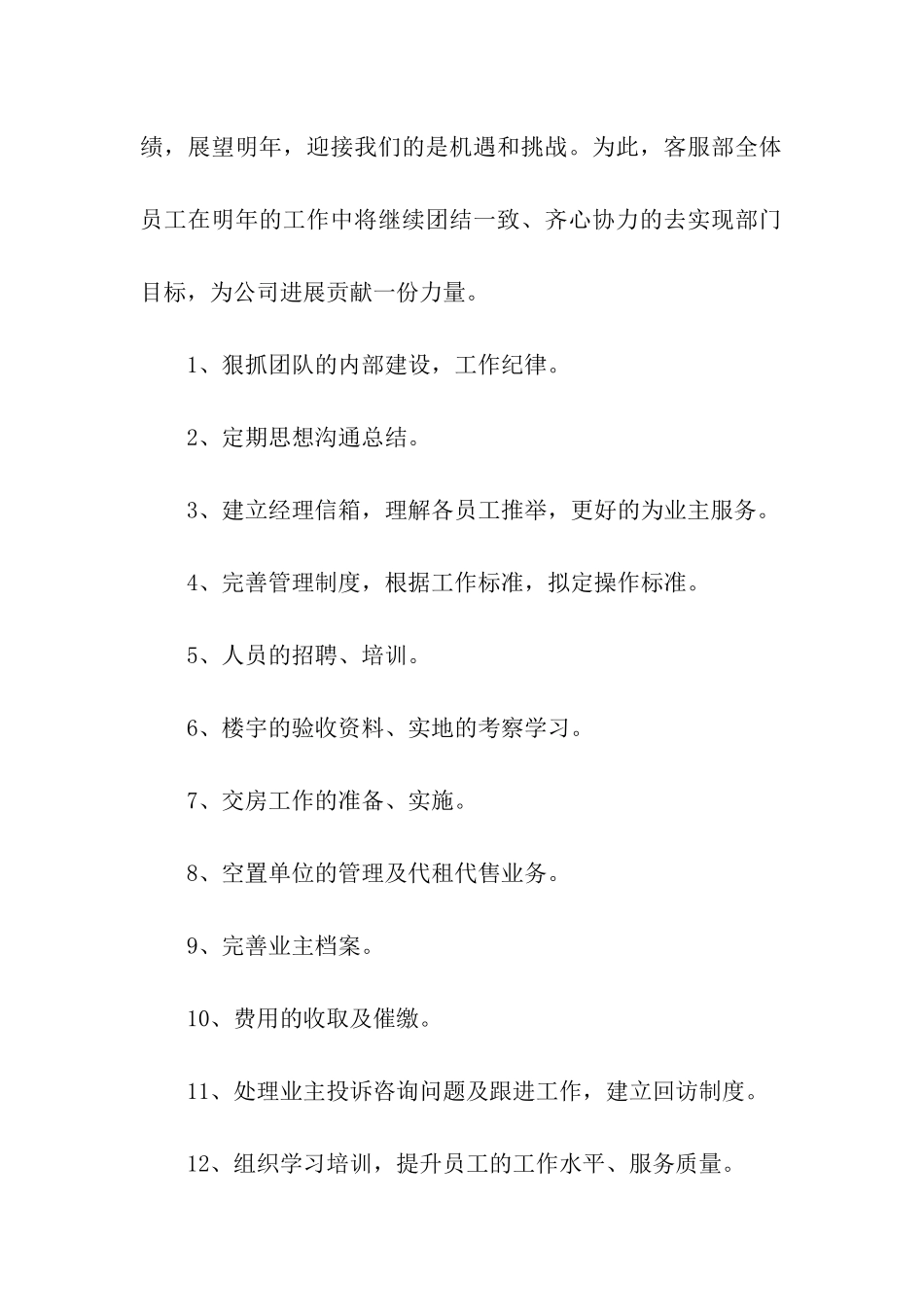 客服员工的工作计划_第2页