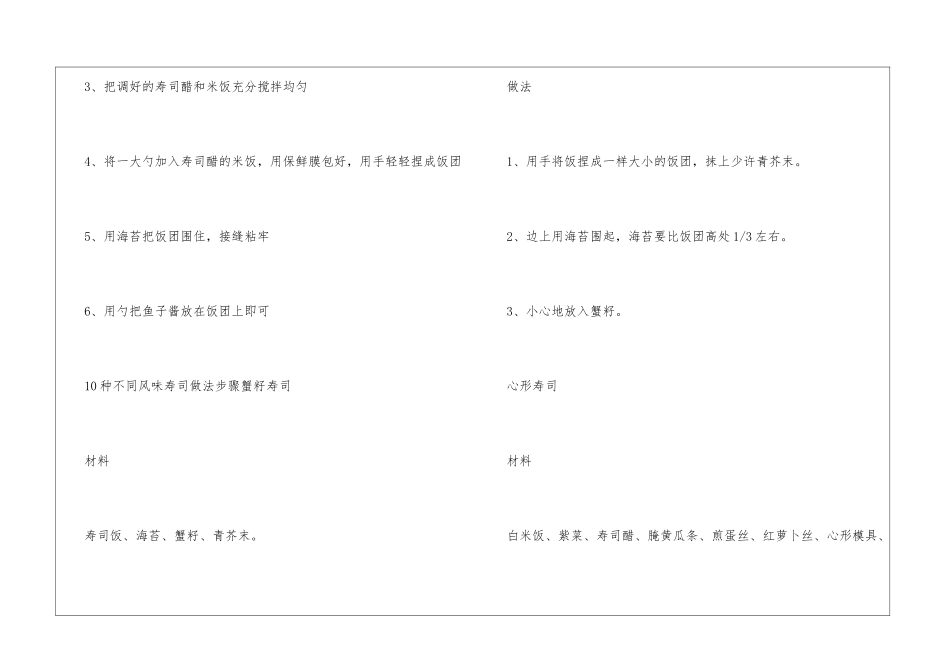 寿司怎么做好吃-10种不同风味寿司做法步骤_第2页