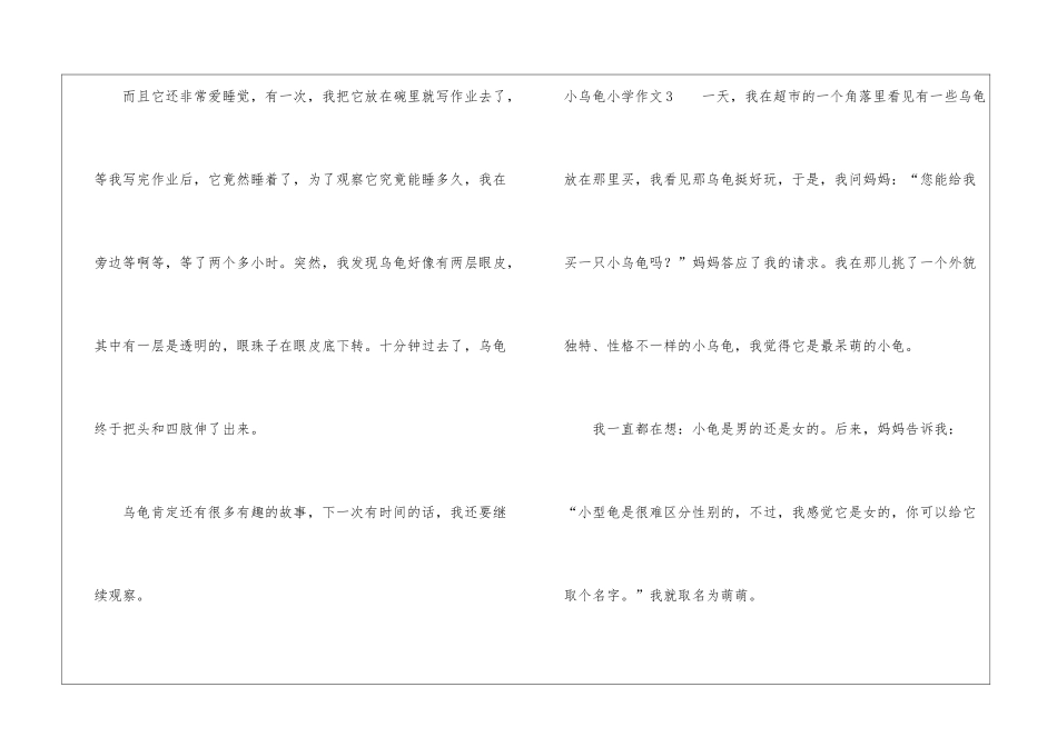 小乌龟小学作文_第3页
