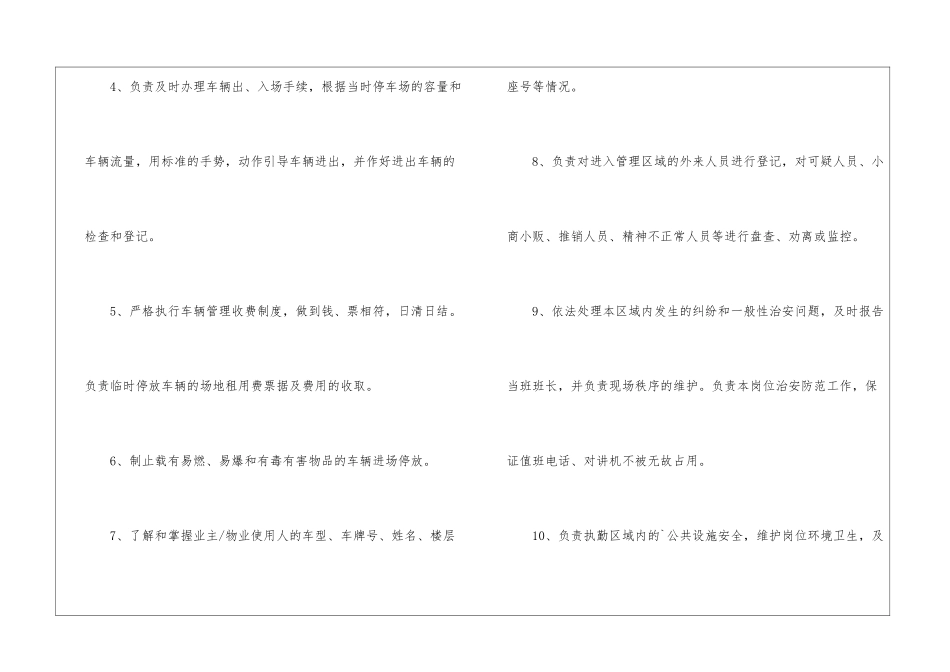 小区保安岗位说明书_第2页