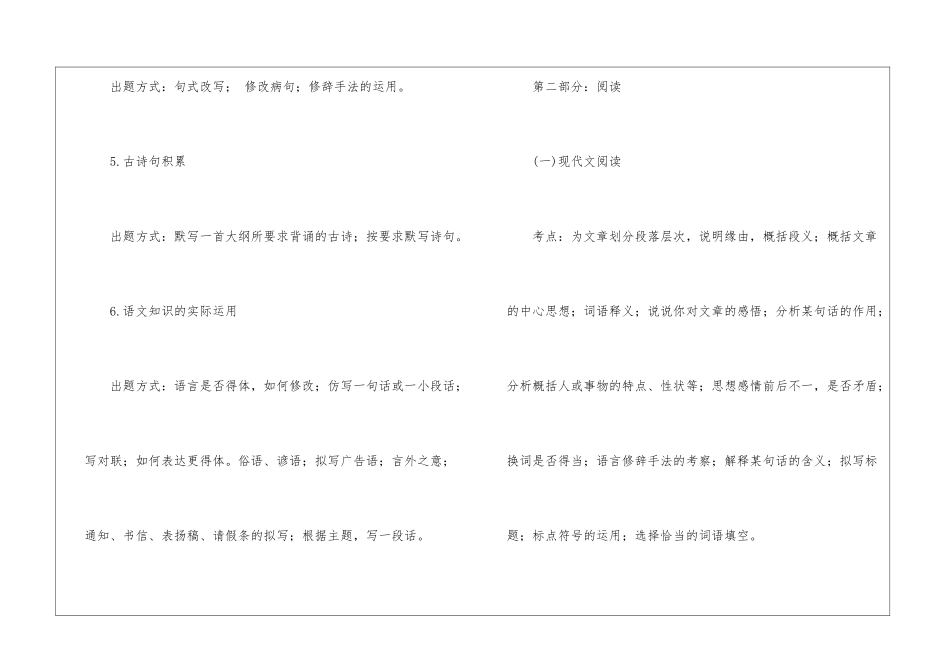 小升初语文考试常考题型汇总_第2页