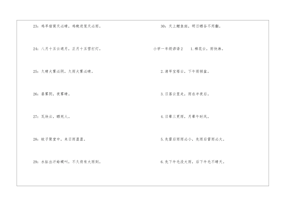 小学一年级谚语9篇_第3页