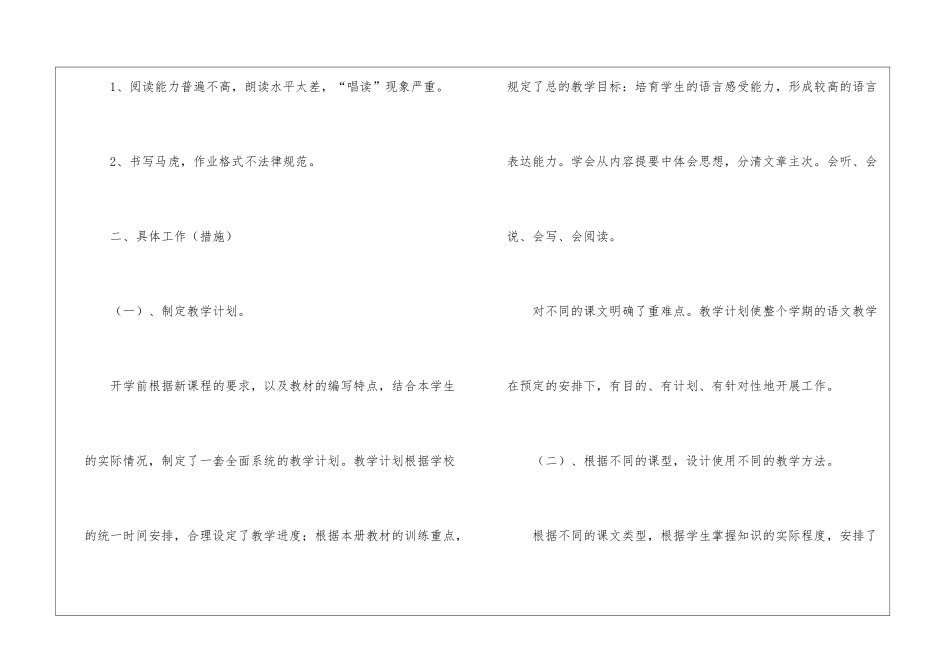 小学上语文教学工作总结_第2页