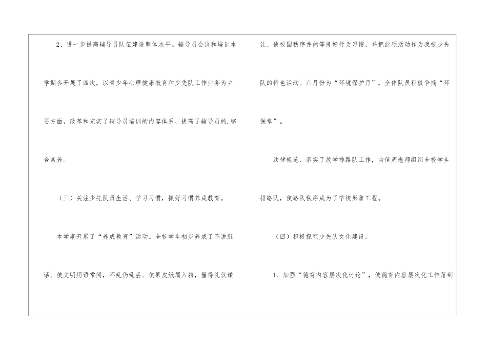 小学下学期少先队期末工作总结_第3页