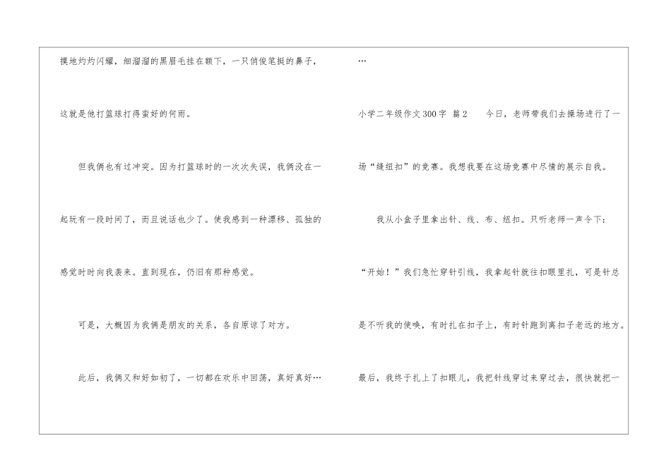 小学二年级作文300字四篇_第2页