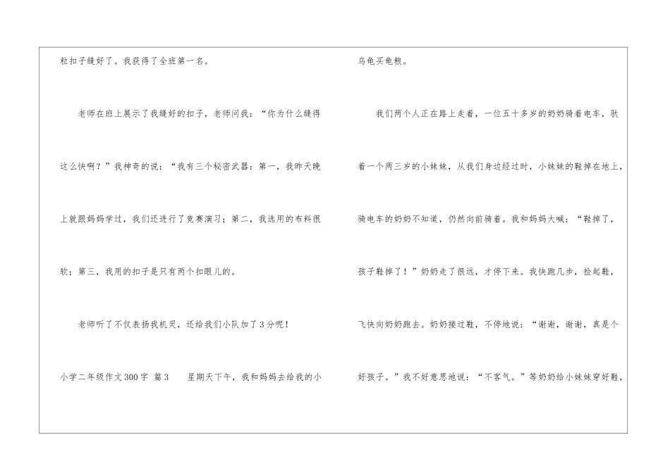 小学二年级作文300字四篇_第3页