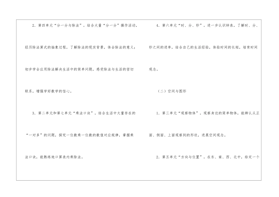 小学二年级数学教学计划_第2页