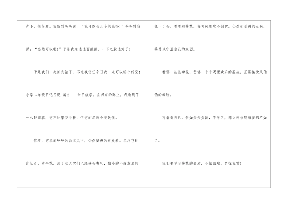 小学二年级日记日记锦集8篇_第2页