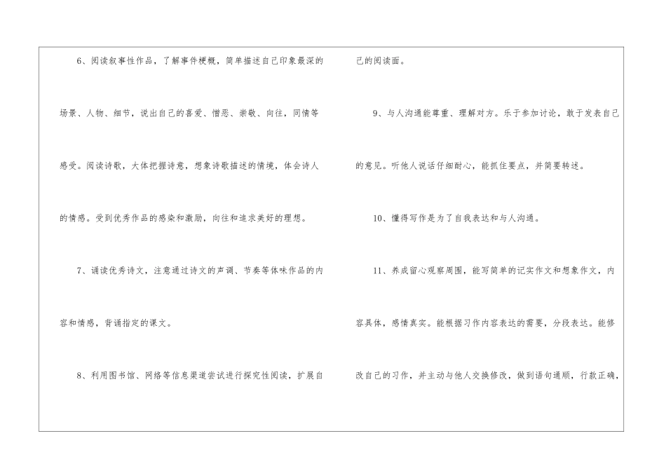 小学五年级上册语文教学工作计划3篇_第3页