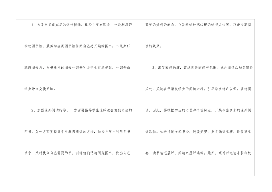 小学五年级课外阅读活动计划_第3页