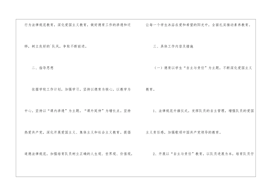 小学五年级辅导员工作计划_第2页